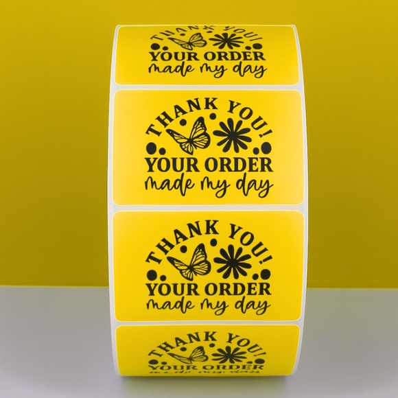 Thank you your order made my day | Cute Small Business Packaging Labels - Picture 10 of 11
